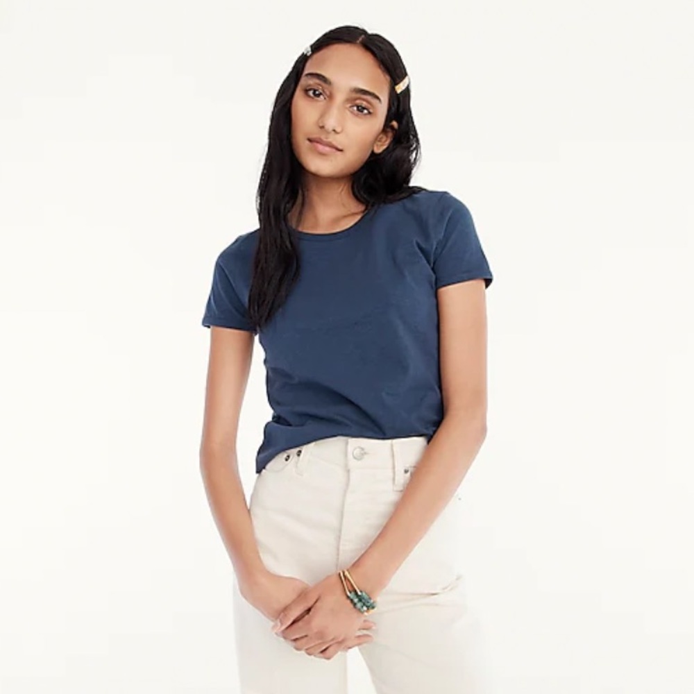 NWT J. Crew‎ '90s Cropped Organic Slub Cotton T-Shirt